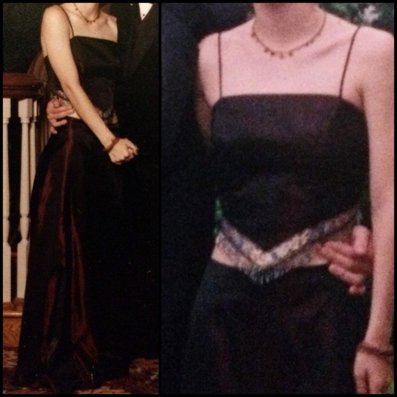 💸 SOLD 💰 2 Piece Beaded Corset Crop Top Pocket Skirt Dress - Picture 14 of 16